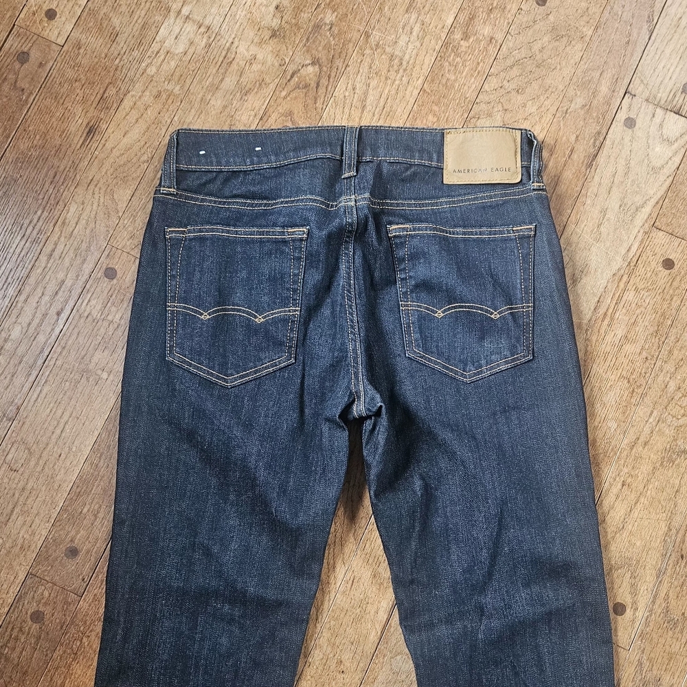 American Eagle Outfitters Men's Dark Blue Flex Skinny Jeans 31x32 - Picture 6 of 7